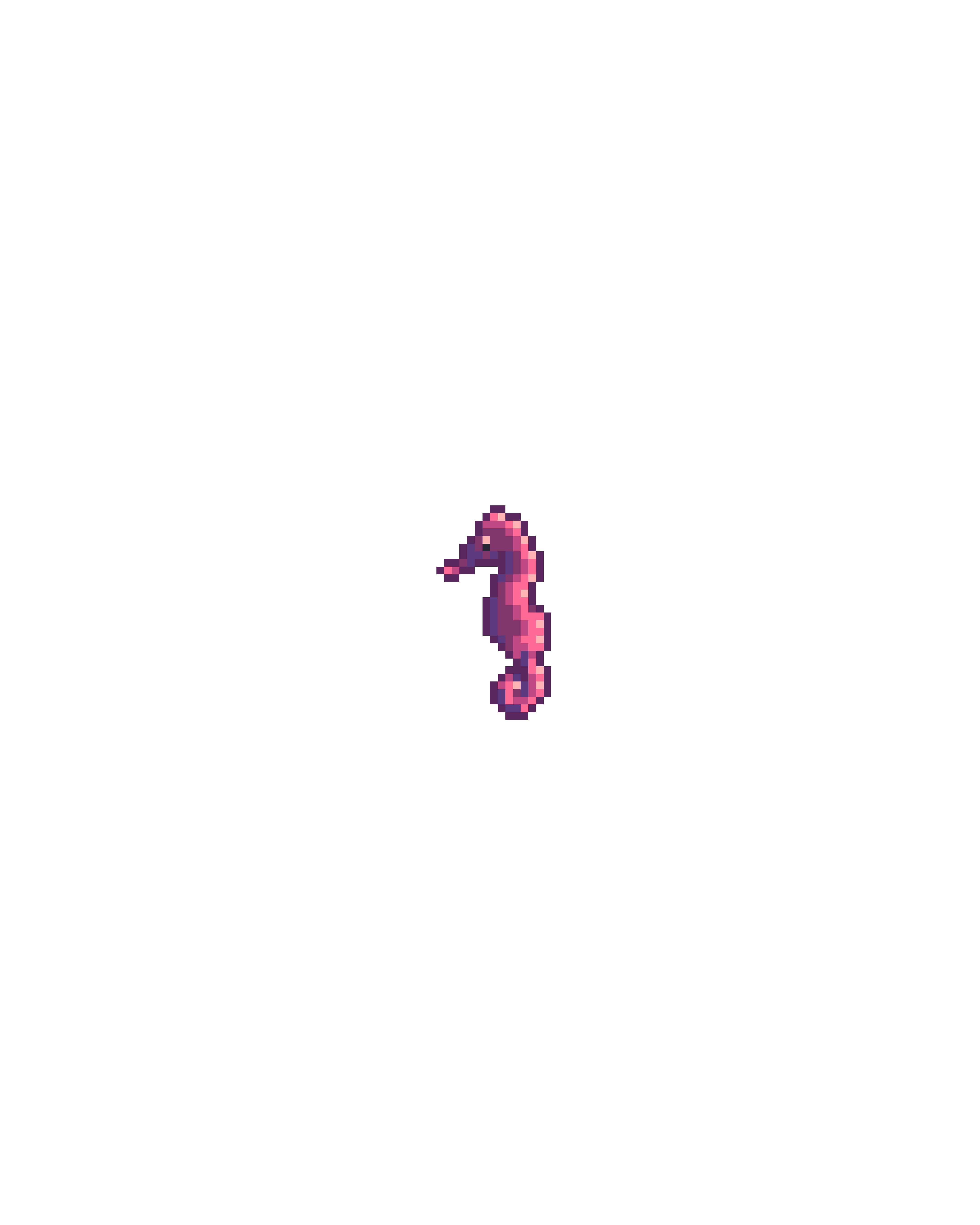 Seahorse pixel art
